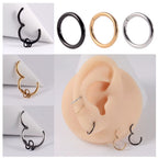 1PC 16G Surgical Steel Cartilage Earring Hoop Snake Shape Hinged Septum Nose Clicker Helix Tragus Earring Piercing
